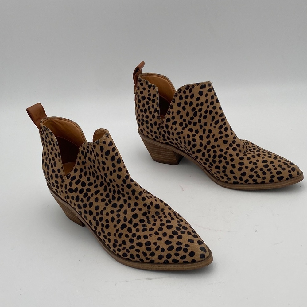 Nine West Tan and Black Ankle Booties women 7.5 Casual festival retro office Y2K
